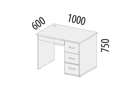 500.26 Стол компьютерный Эверес схема